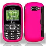 Pink Hard Plastic Rubberized Case Cover for LG Octane VN530