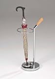 Chrome / Natural Finish Metal Umbrella Stand