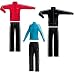 adidas YOUNG KNIT SUIT Trainingsanzug blau-weiß, Damentextil deutsch:38