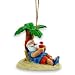 Santa Tropical Island Beach Palm Christmas Ornament