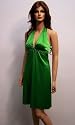 Boutique-Satin-Neckholder-Cocktailkleid mit Spitze