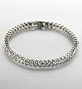Platinum Plated Round Slinky Diamanté Bracelet