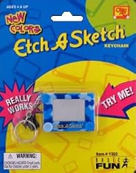 Blue Camouflage Etch A Sketch Key Chain by Basic Fun
