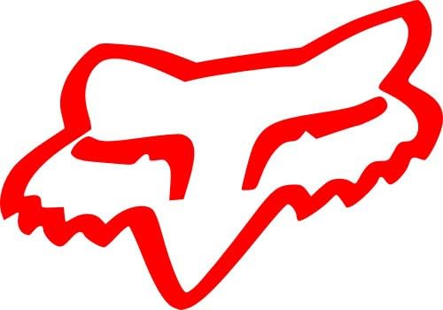 JP Vinyl Design - Fox Racing Logo Fox Head -Vinyl Decal - 6" - Red