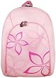 Pink and White Star Flowers Lightweight Laptop Computer Messenger Sling Backpack w/Air Mesh Padded Panel for MacBook 13 inch