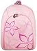 Pink and White Star Flowers Lightweight Laptop Computer Messenger Sling Backpack w/Air Mesh Padded Panel for MacBook 13 inch