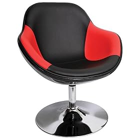 Saddlebrook Lounger in Black Red Finish By Lumisource by Lumisource