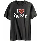 I Love Tupac Male Names Mens T-Shirt (Dark Silver, Sizes X-Small - XXX-Large)