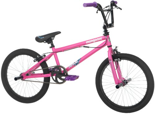 Mongoose Girl's Rave R10 Freestyle Bike, 20-Inch, Matte Pink