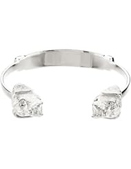 Sterling Silver/Rhodium Plated Diamond Boxer Bangle Bracelet -- LIFETIME WARRANTY