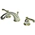 Kingston Brass KB8964FL Royale Widespread Lavatory Faucet with Scroll Handle, 5-3/4-Inch, Polished Chrome/Polished Brass