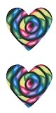 JHB International Inc Swirl Heart Novelty Button, 2-Per Card