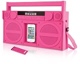 iHome iP4PZ Portable FM Stereo Boombox for iPhone/iPod (Pink)