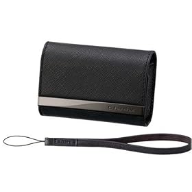 Sony LCS CSVA - Soft case for digital photo camera - genuine leather - black