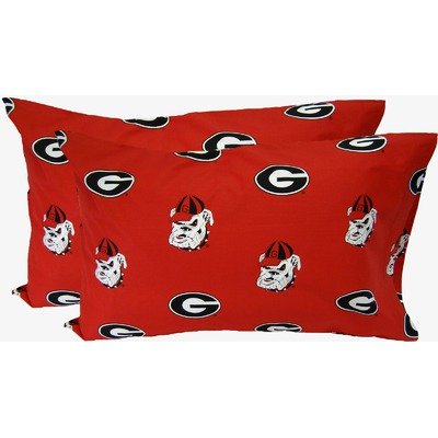Georgia Bulldogs Printed Standard Pillow Case Set