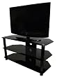 Icon Excel 4250 - Glass Stand For LCD & Plasma TV - Up To 60KG - Black