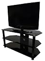 Icon Excel 4250 - Glass Stand For LCD & Plasma TV - Up To 60KG -  Black