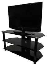 Icon Excel 4250 - Glass Stand For LCD & Plasma TV - Up To 60KG - Black