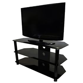 Icon Excel 4250 - Glass Stand For LCD & Plasma TV - Up To 60KG - Black