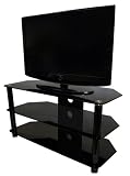 Icon Excel 4250 - Glass Stand For LCD & Plasma TV - Up To 60KG - Black