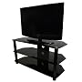 Icon Excel 4250 - Glass Stand For LCD & Plasma TV - Up To 60KG - Black