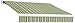 Awntech 12-Feet Key West Full-Cassette Right Motor with Remote Retractable Awning, 120-Inch Projection, Forest Green/Gray Multi Colored