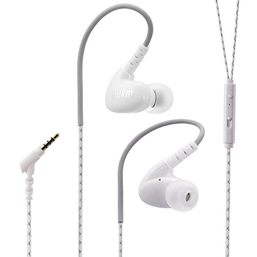 Bukm Stereo In-Ear Headset Earphones Sports Earbuds Headphones with Microphone Call Answer End Button for iPhone SE/6/6s/6 Plus/6s Plus, iPad/iPod, Samsung Galaxy S7/S7 Edge/S6 Edge/S6, Galaxy Note 5