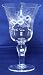 Individually Hand Etched Mardi Gras Water Glass 7" Set / 4
