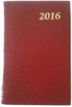 Charing Cross Diary D742L For Year 2016 Leather 4" x 2 1/2" (Burgundy)