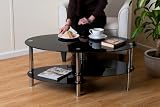 Glass Coffee Table-Lara Coffee Table Black Glass Top / Black Shelf-We deliver to main land UK,EXCEPTIONS Channel Islands,Scotish Highlands and Ireland. 41CmAf8M3gL. SL160