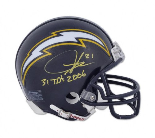 LaDainian Tomlinson San Diego Chargers Autographed Throwback Mini Helmet with 31 Touchdowns 2006 Inscription