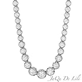 Jaqu De Lili 18K White Gold 11.65 CTW Color H-J SI2-SI3 Diamond and Ladies Necklace. Length 16.5 in. Total Item weight 21.1 g. thumbnail