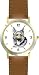 German Shepherd - Adult (SC) Dog - WATCHBUDDY CLASSIC DELUXE TWO-TONE THEME WATCH - Arabic Numbers-Brown Leather Strap-Children's Size-Small ( Boy's Size & Girl's Size )