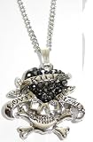 Ed Hardy Inspired Love Kills Slowly Skull With Black Crystal Heart Necklace Review Ed Hardy Inspired Love Kills Slowly Skull With Black Crystal Heart Necklace Review
