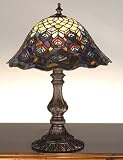 16.5H Tiffany Peacock Feathers Accent Lamp
