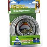 Four Paws Silver Heavy Weight Overhead Trolley Exerciser for Dogs Over 50-lbs- 10 length lead - 75 length trolley