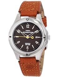 Timex T49856 Womens Expedition Brown Leather Strap Watch