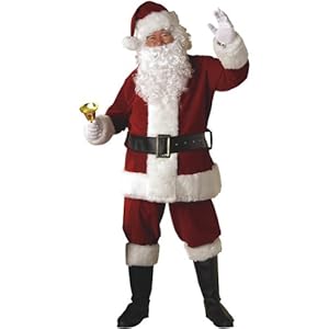 Rubie's Costume Co Regal Crimson Santa Suit, Red/White, Standard Costume