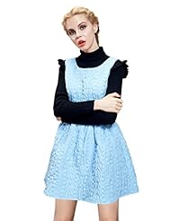 A-line Sleeveless Winter Round Neck Pleated  Dress