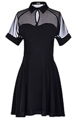 Sexy Summer One Shoulder Sheer Mesh Cocktail  Shirt  Dress