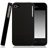 CaseCrown Lux Glider Case for Apple iPhone 4 and 4S (AT&T, Sprint, & Verizon compatible) - Black Obsidian ~ Casecrown