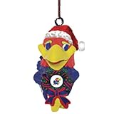 Kansas Jayhawks Memory Company Team Mascot & Wreath Christmas Tree Ornament NCAA College Athletics Fan Shop Sports Team Merchandise