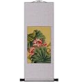 Pink Lotus Flower Wall Art - White