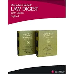 Martindale-Hubbell Law Digest: England
