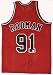 Dennis Rodman Chicago Bulls Autographed Authentic Red Jersey