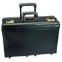 Korchmar Mobile Maximizer Wheeled Leather 18" Catalog Case Black