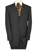 Hand Tailored Italian Merino Wool 150s Charcoal Mens Suit for Business and Year Round Use Complete 2pc Suit w/ Jacket and Pants