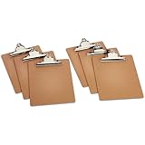 TOPS Masonite Clipboards, 9 x 12.5 Inches, Pack of Six (25400)