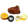 2 10x Round Loupes Jewelers Folding Magnifier Opti Tool