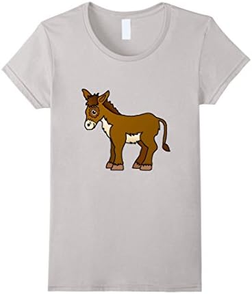 Women's Hold your cartoon horses funny cute horse t-shirt XL Silver